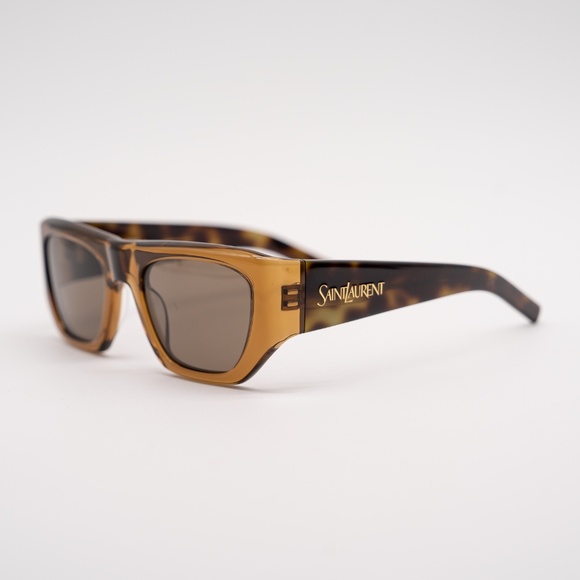 Yves Saint Laurent SL740 002 Sunglasses 52mm Square Tortoiseshell - Picture 1 of 11